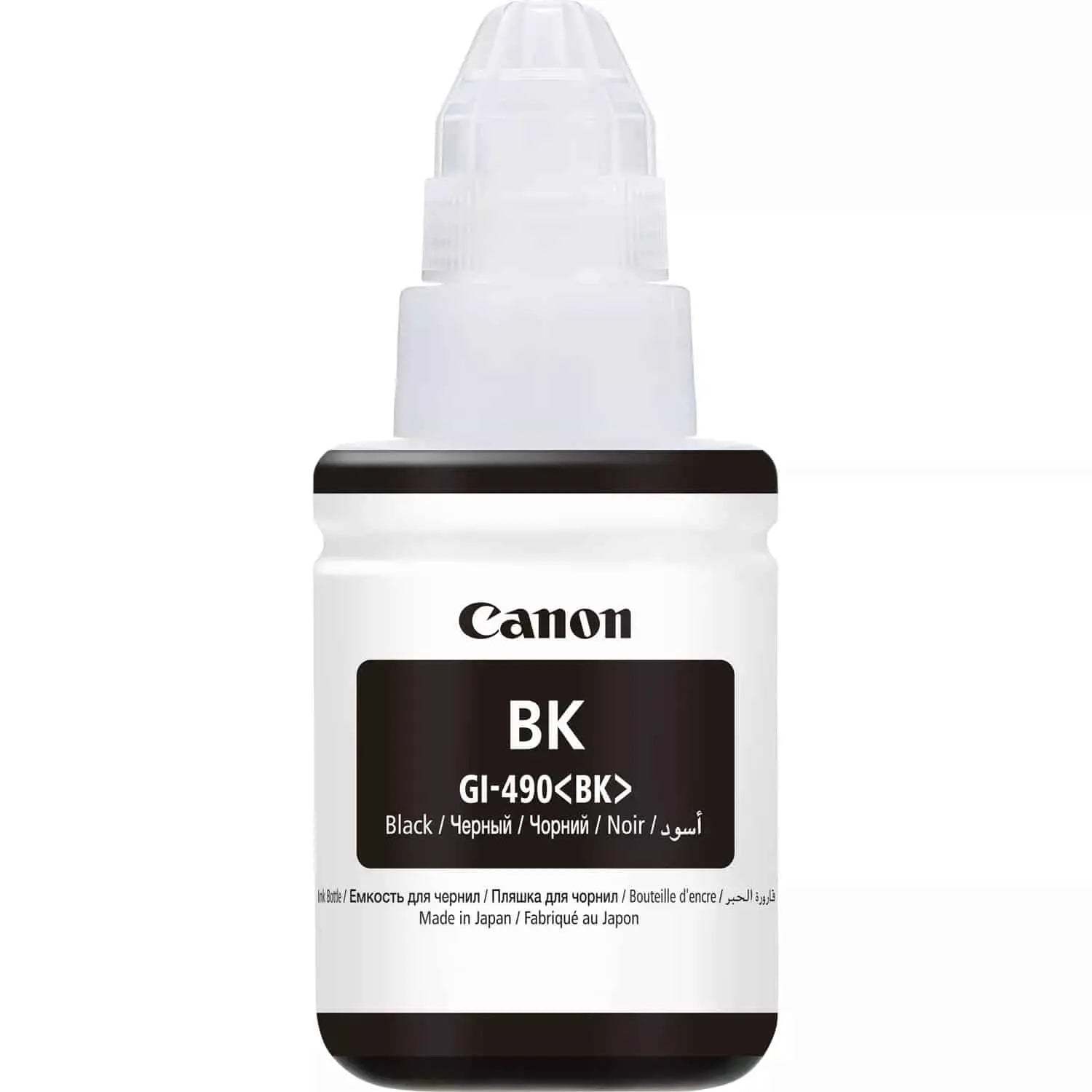 Canon GI-490 BK Noir – Bouteille d’encre Canon d’origine (0665C001AB)(0665C001AA) Connecto.ma